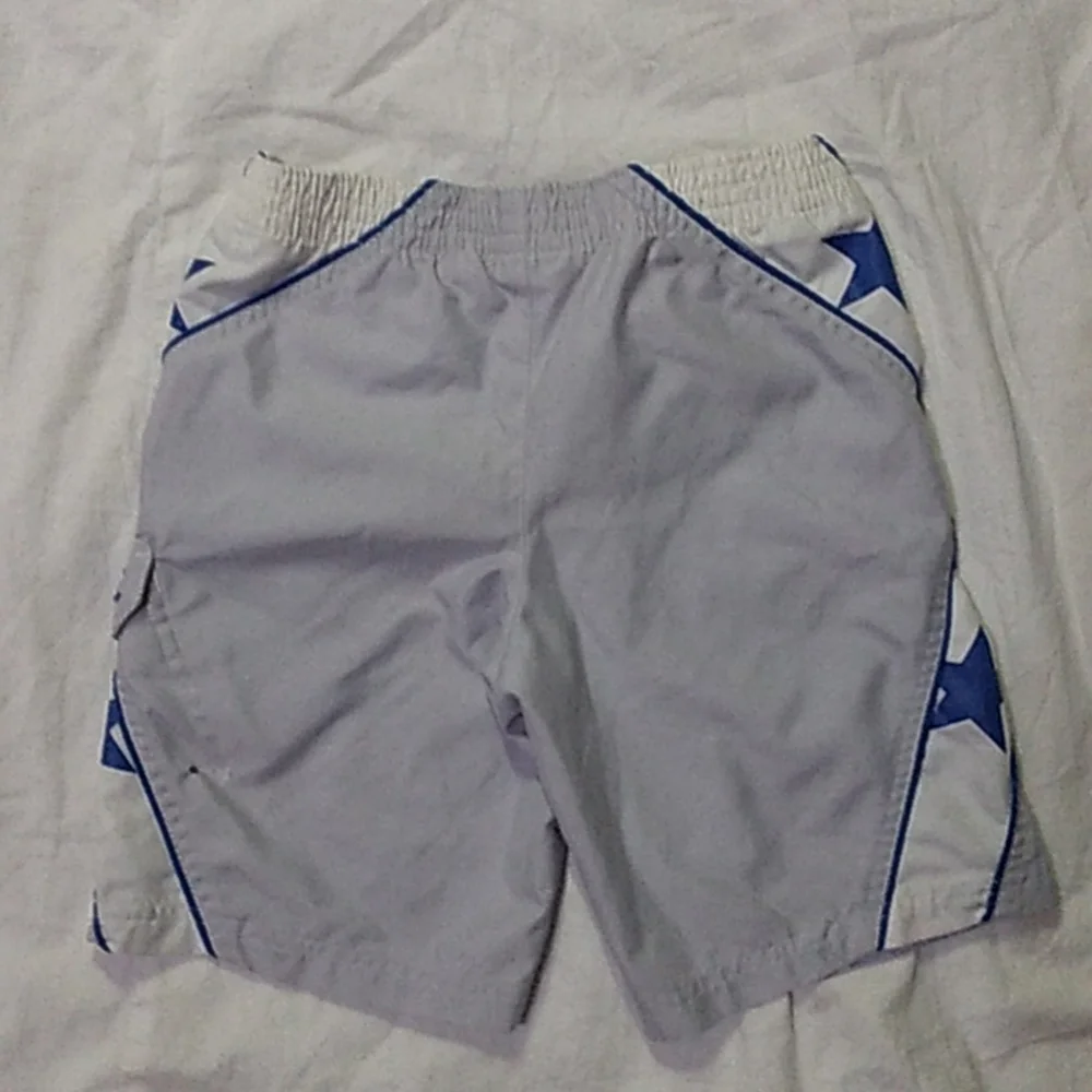U.S. Polo Assn. Boy's Swimming Trunks.  Size 2T. Gray and Blue.